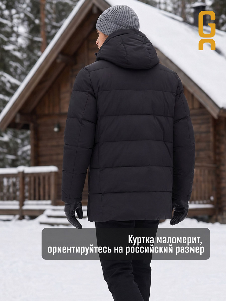Пуховик мужской зимний GRIZMAN, черный, модель 71222