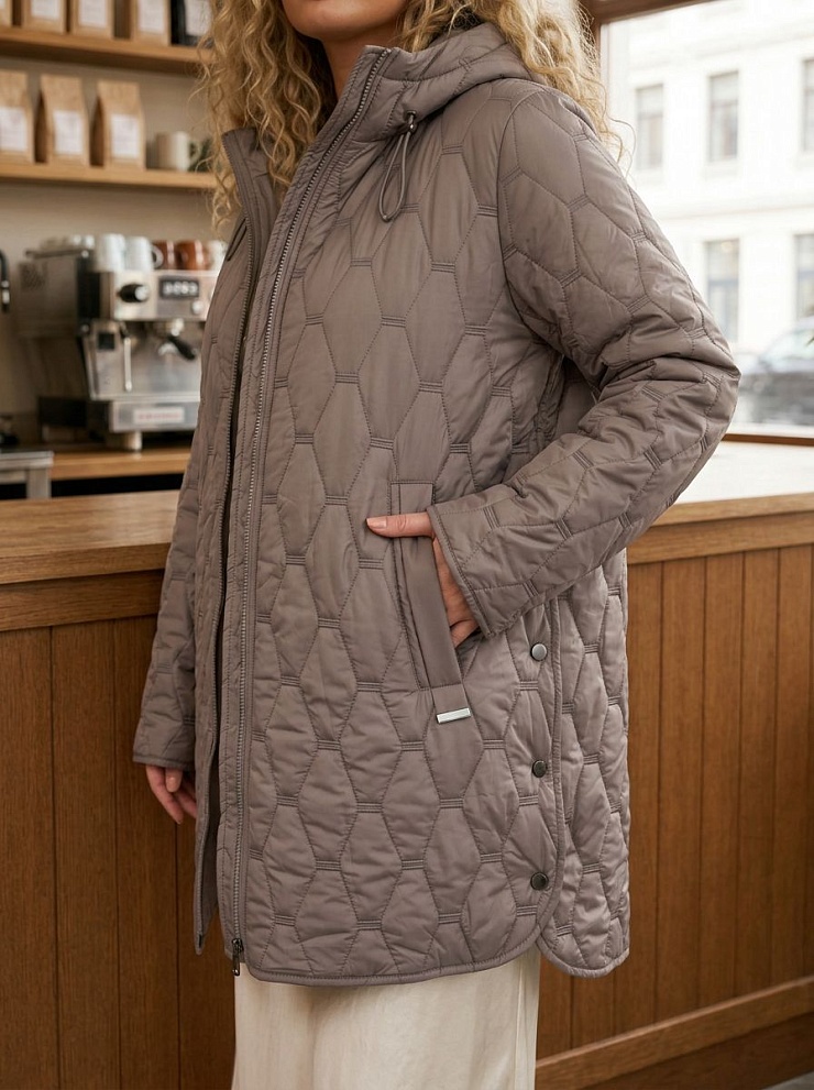 Куртка женская демисезонная LAWINTER, кофе, модель 86246