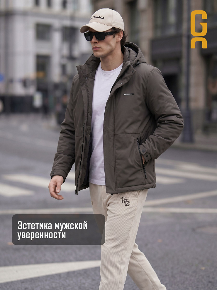 Куртка мужская демисезонная GRIZMAN, темно-серая, модель 73529