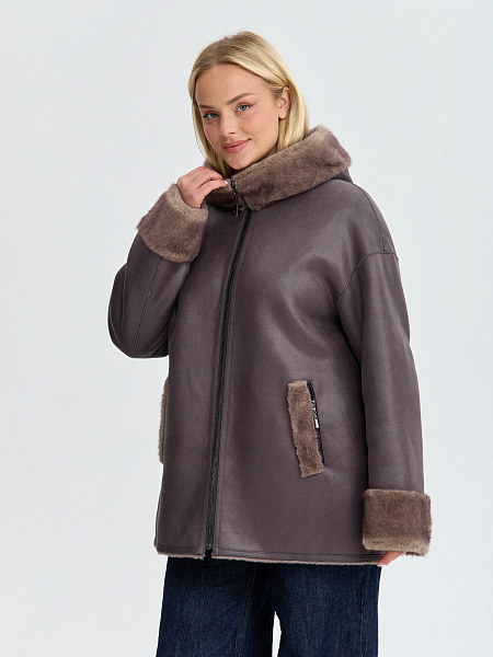 Дубленка LAWINTER  модель 35482, цвет Капучино