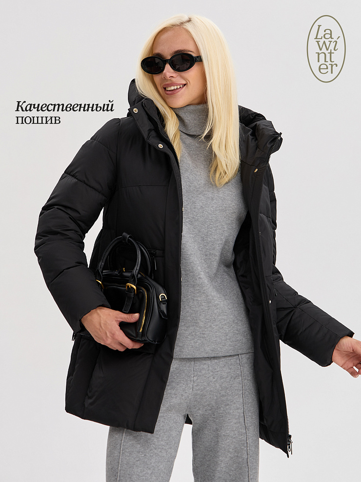 Куртка женская зимняя LAWINTER, черная, модель 85780