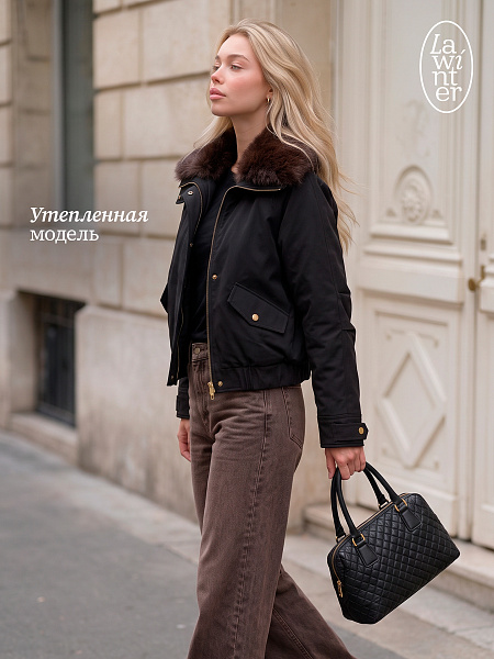 Куртка женская демисезонная LAWINTER, черная, модель 86219