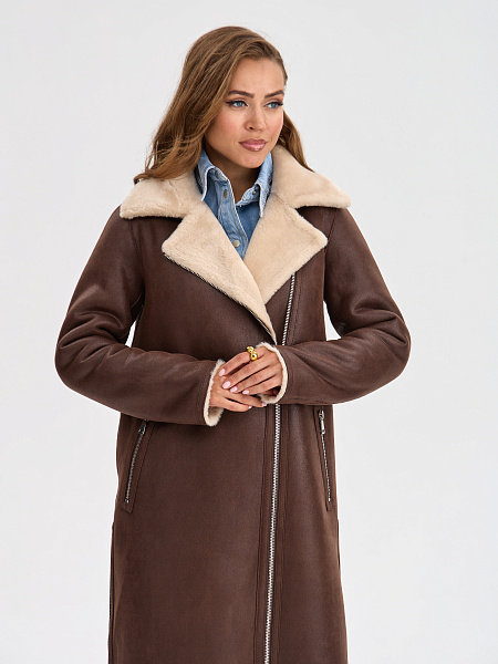 Дубленка LAWINTER  модель 34499, цвет Коричневый