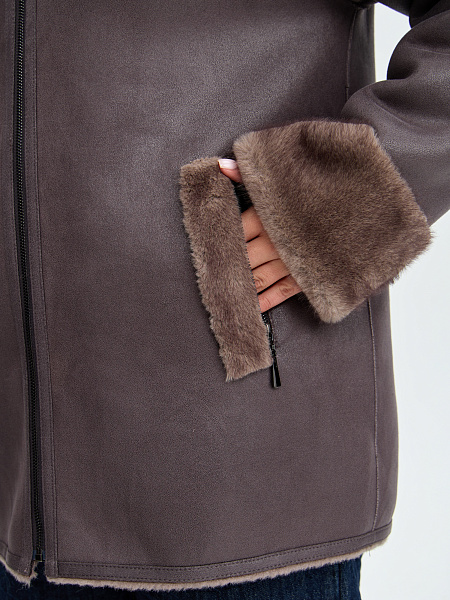 Дубленка LAWINTER  модель 35482, цвет Капучино