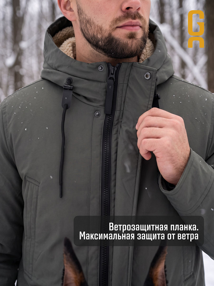Парка мужская зимняя GRIZMAN, олива, модель 75880
