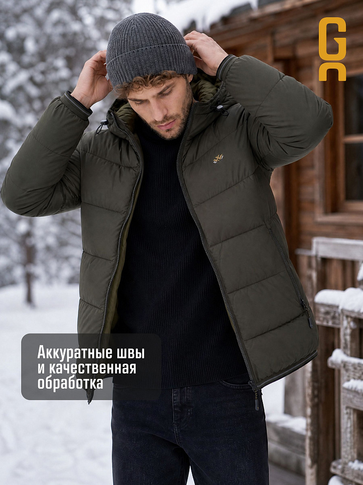 Куртка мужская зимняя GRIZMAN, хаки, модель 73160