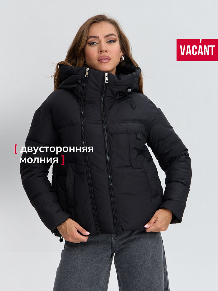 Куртка женская зимняя VACANT, черная, модель 85348