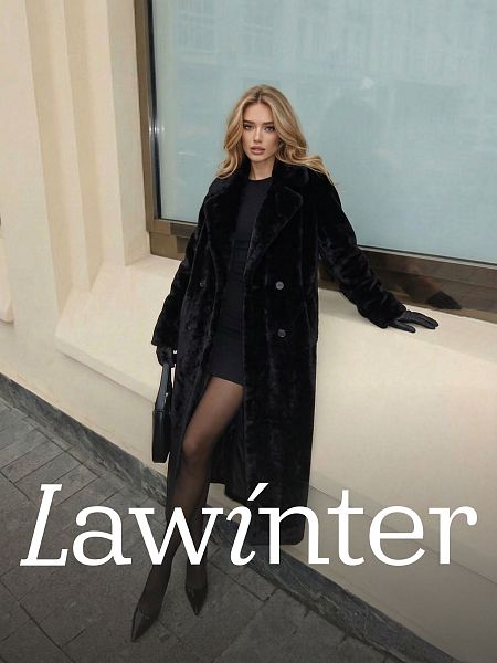 Пальто женское осеннее LAWINTER, чернила, модель 83891