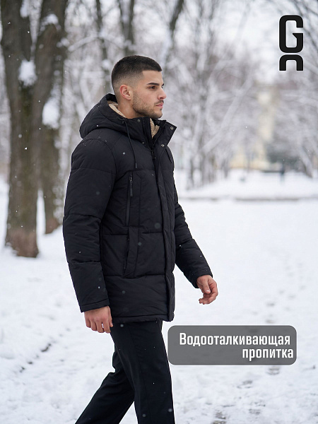 Пуховик мужской зимний GRIZMAN, черный, модель 75192