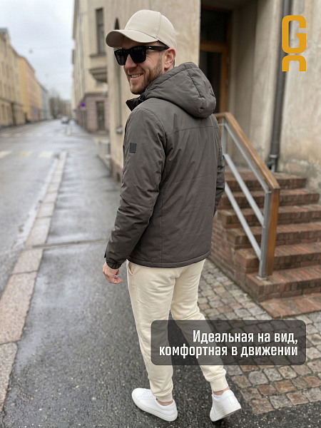 Куртка мужская демисезонная GRIZMAN, темно-серая, модель 74966