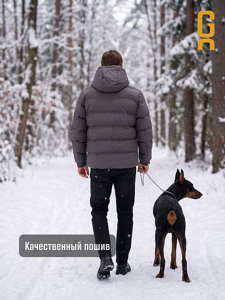 Куртка мужская зимняя GRIZMAN, темно-серая, модель 76411