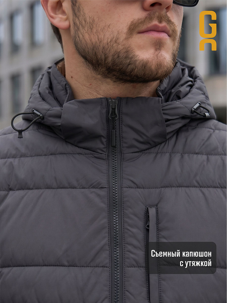 Куртка мужская демисезонная GRIZMAN, темно-серая, модель 74292
