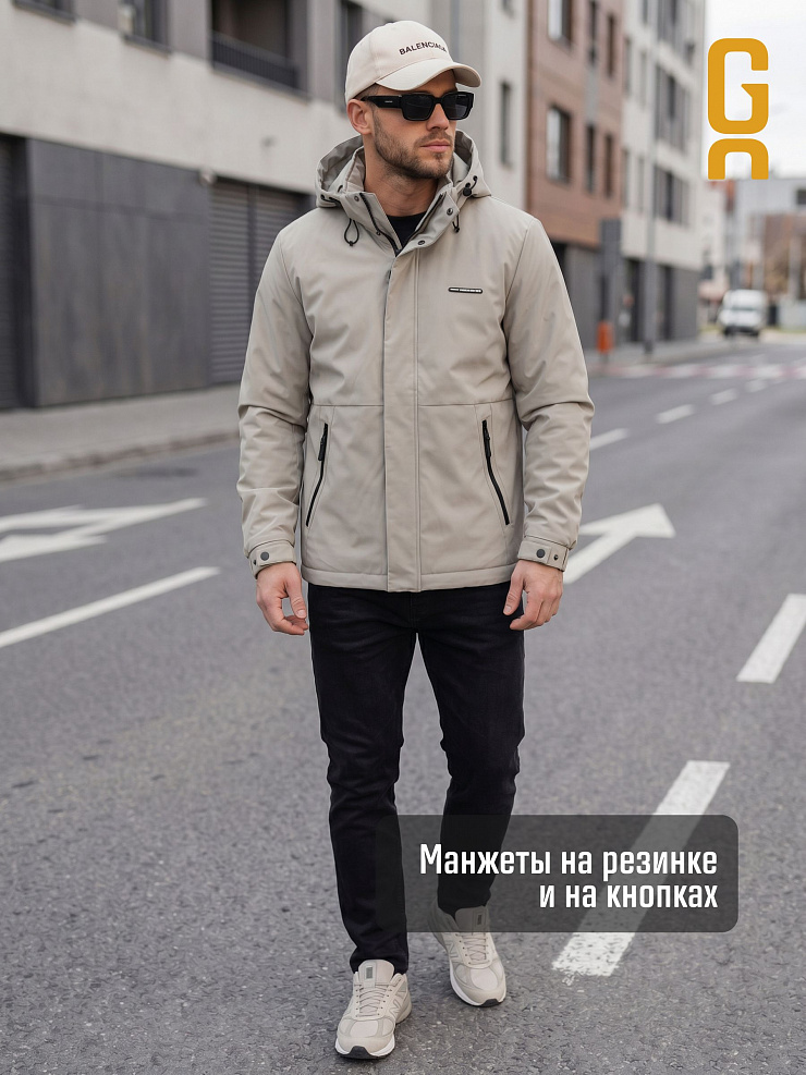 Куртка мужская демисезонная GRIZMAN, серо-зеленая, модель 73529