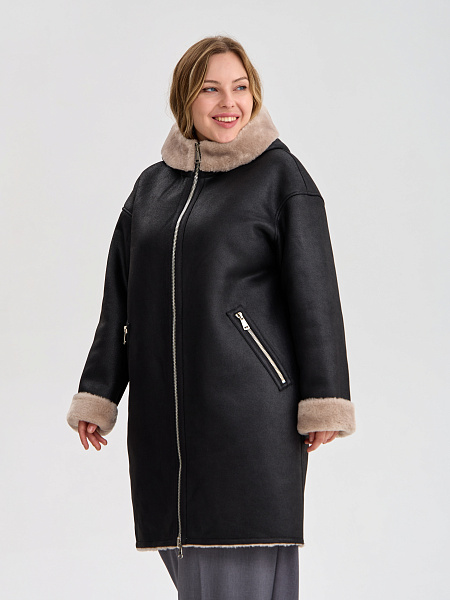 Дубленка LAWINTER  модель 35475, цвет Черный