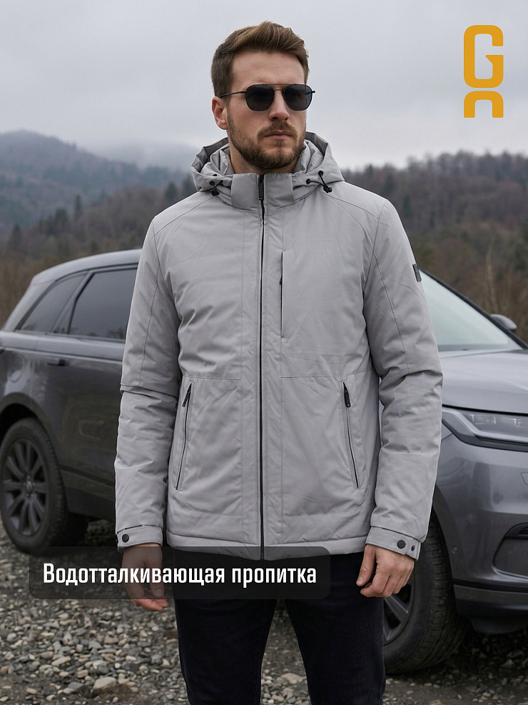 Куртка мужская демисезонная GRIZMAN, светло-серая, модель 74966