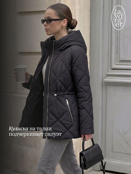 Куртка женская демисезонная LAWINTER, черная, модель 86687