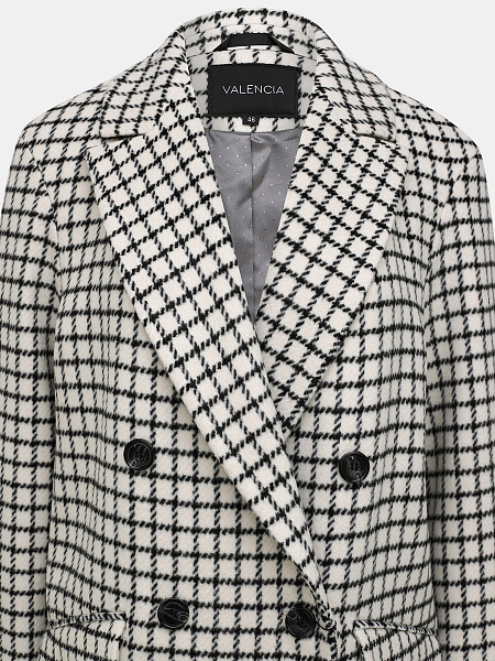 Пальто VALENCIA  модель 80462, цвет Черный/Белый