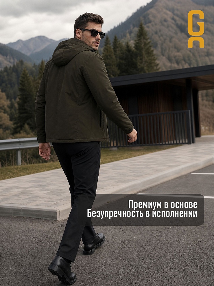 Куртка мужская демисезонная GRIZMAN, темный хаки, модель 70479