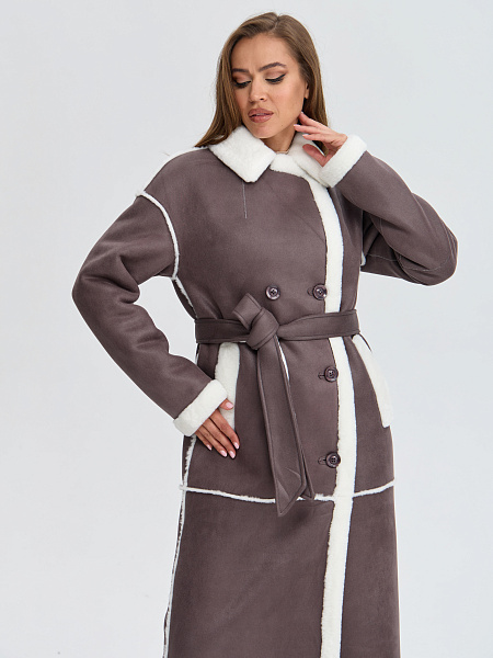 Дубленка LAWINTER  модель 34419, цвет Серый