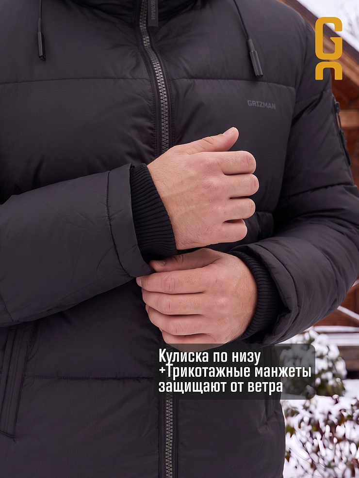 Куртка мужская зимняя GRIZMAN, черная, модель 76981