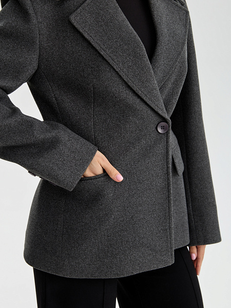 Пальто LAWINTER  модель 85205, цвет Темно-серый