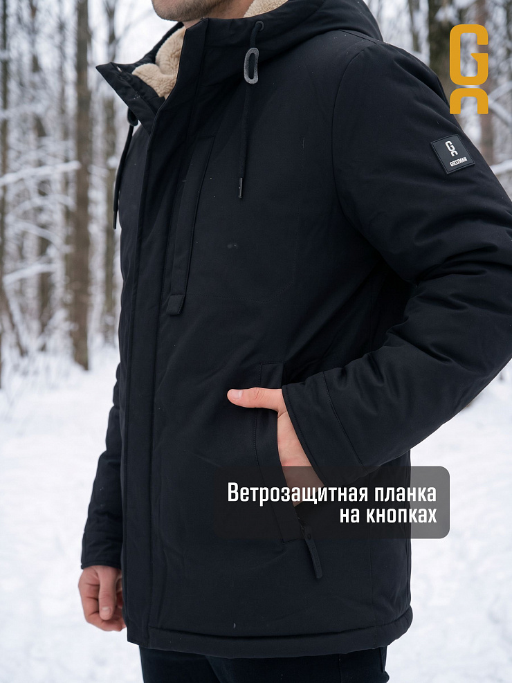 Куртка мужская зимняя GRIZMAN, черная, модель 75851