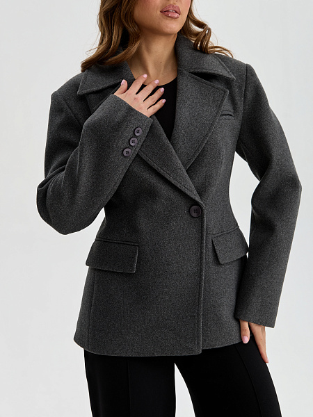 Пальто LAWINTER  модель 85205, цвет Темно-серый