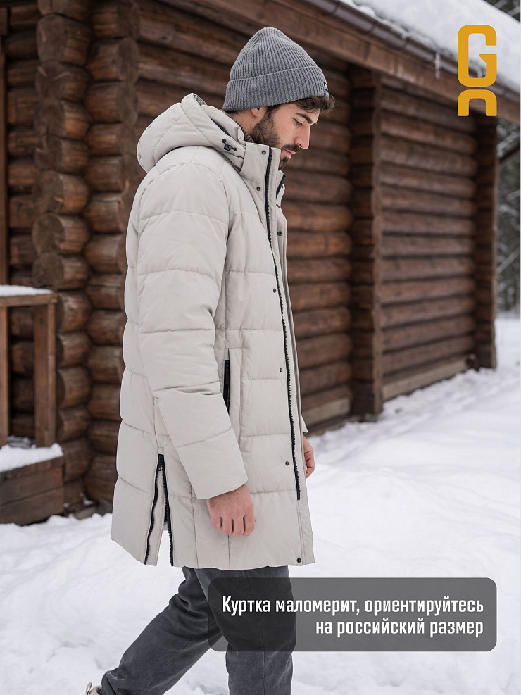 Куртка мужская зимняя GRIZMAN, светло- серая, модель 73853