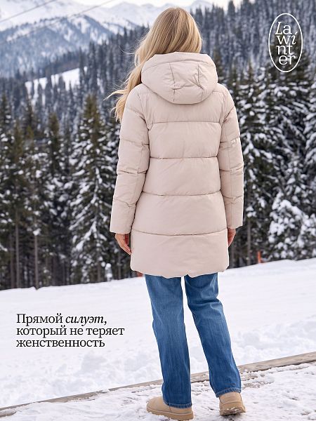 Куртка женская зимняя LAWINTER, молочная, модель 86838