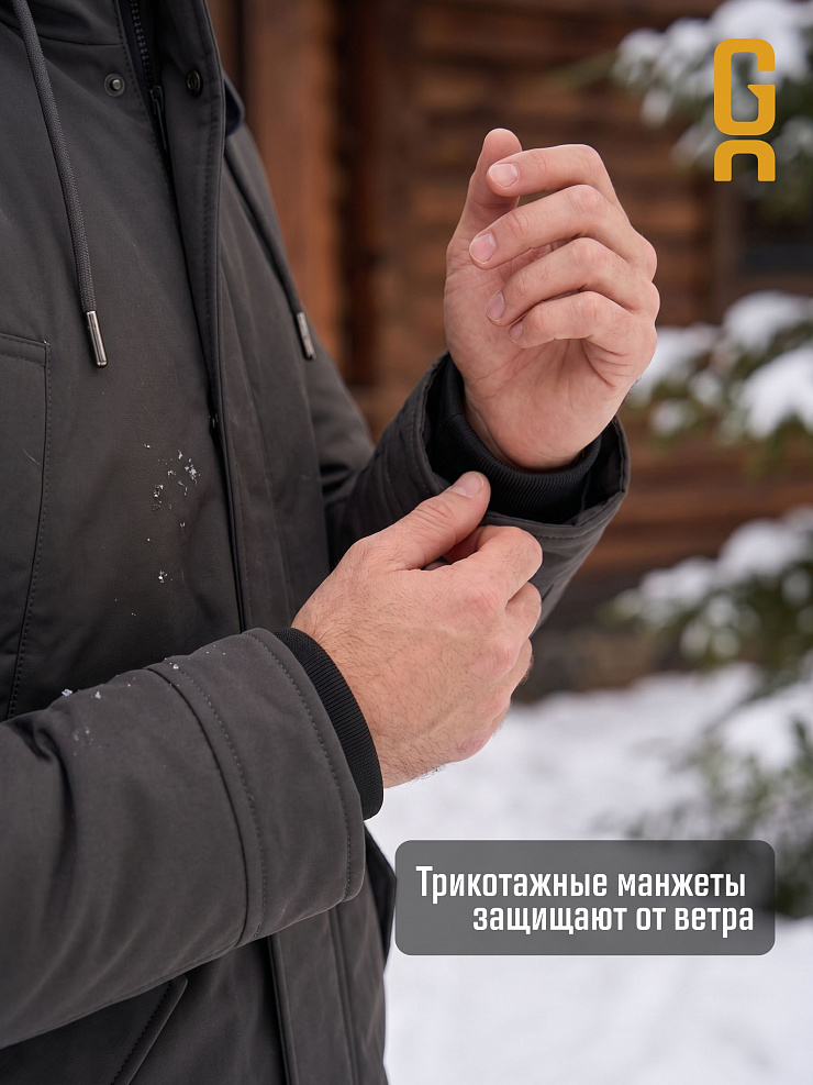 Парка мужская зимняя GRIZMAN, темно-серая, модель 75880