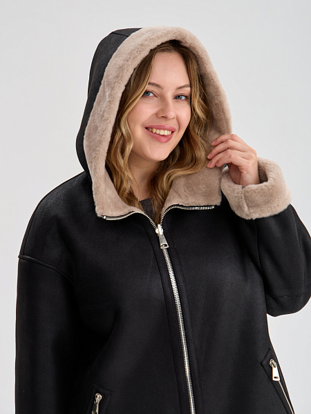 Дубленка LAWINTER  модель 35475, цвет Черный