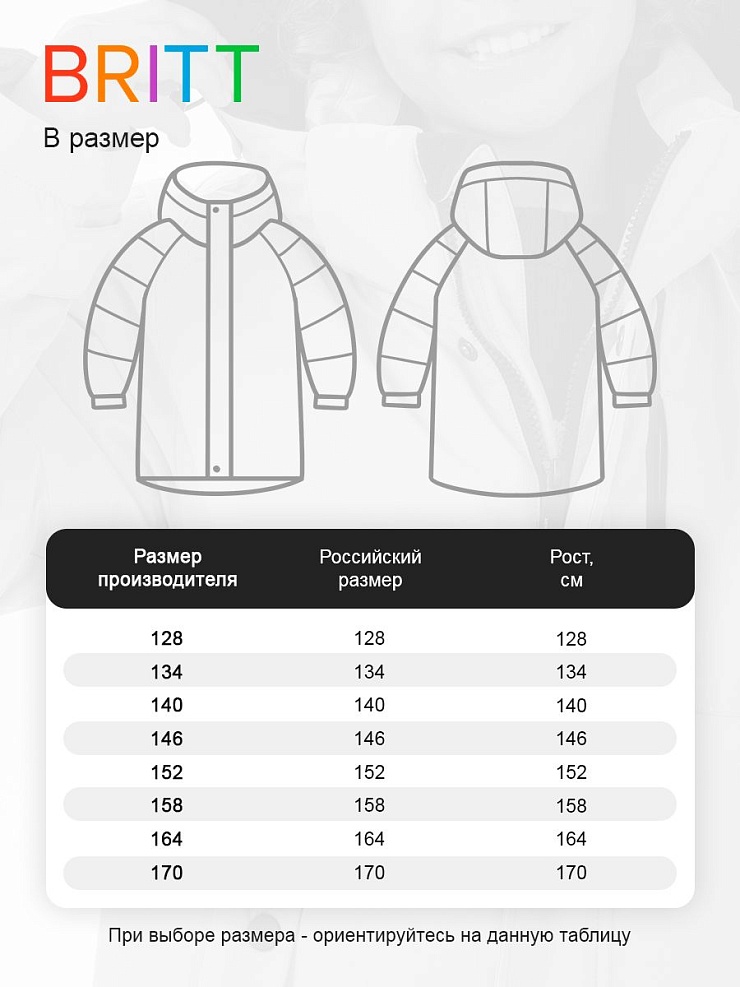 Куртка для девочки зимняя BRITT, черная, модель 63832