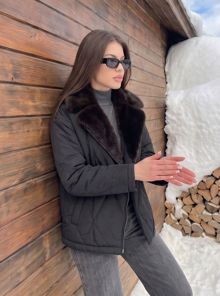 Куртка женская зимняя LAWINTER, черная, модель 86759