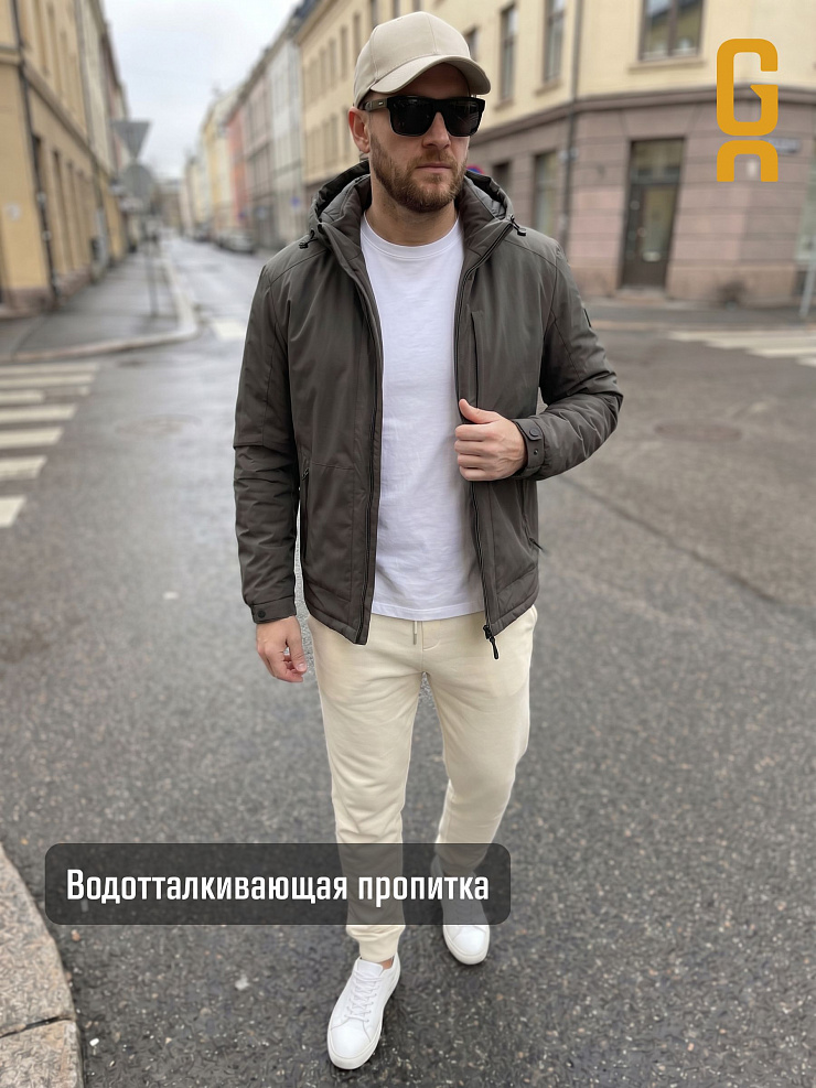 Куртка мужская демисезонная GRIZMAN, темно-серая, модель 74966