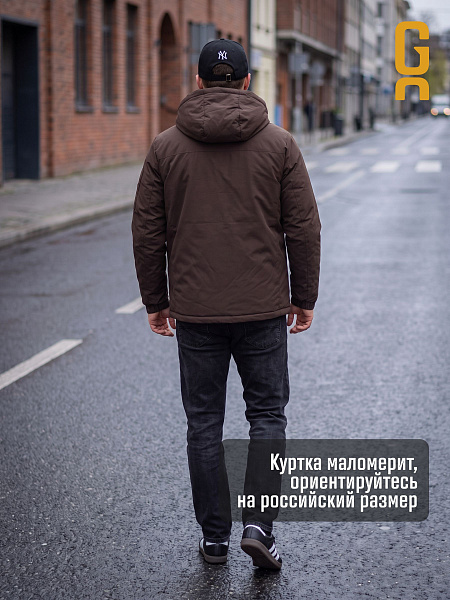 Куртка мужская демисезонная GRIZMAN, коричневая, модель 74786