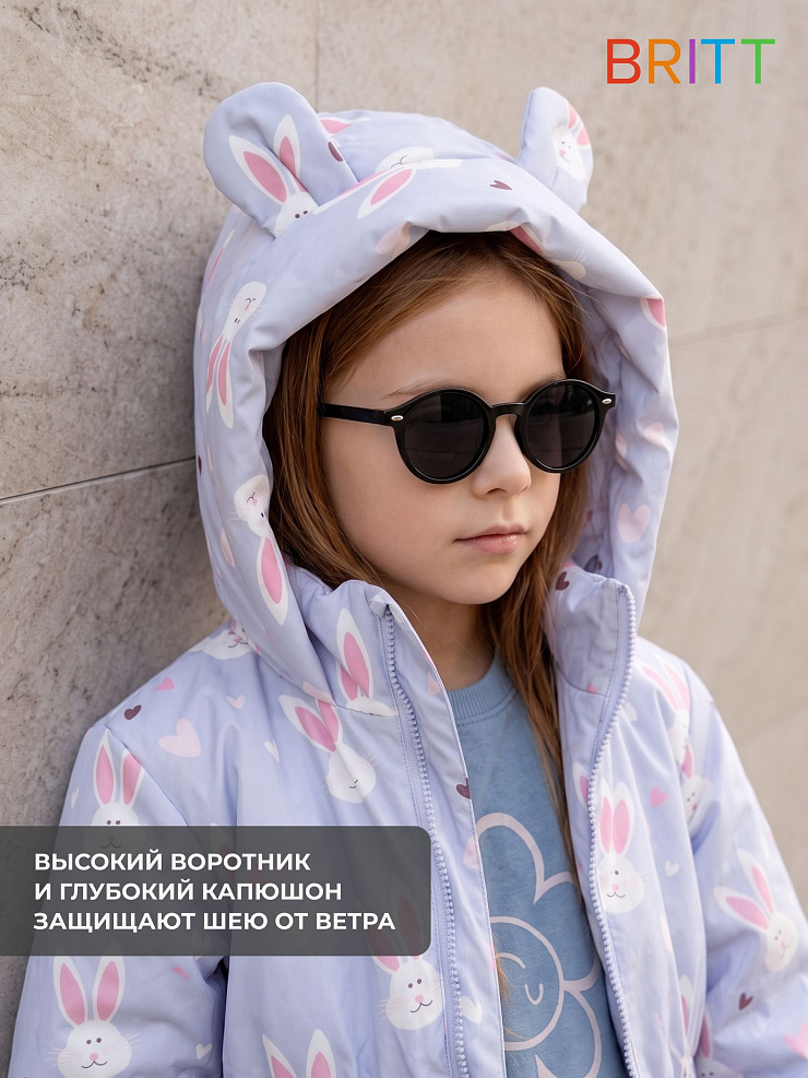 Куртка для девочки демисезонная BRITT, серая, модель 65440