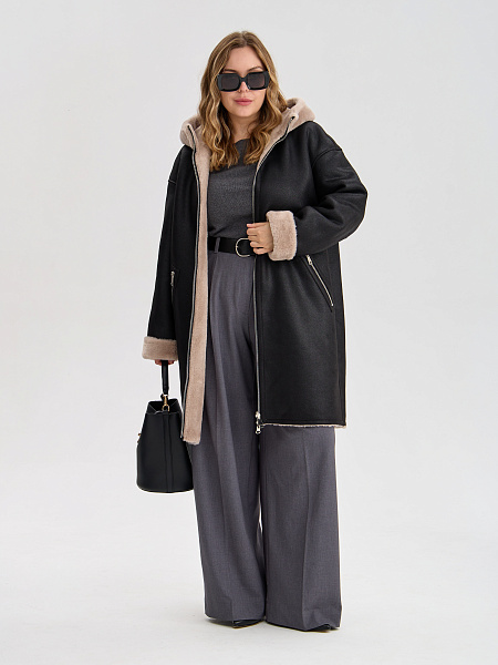 Дубленка LAWINTER  модель 35475, цвет Черный