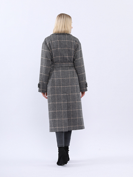 Пальто VALENCIA  модель 81822, цвет Черно-бежевый