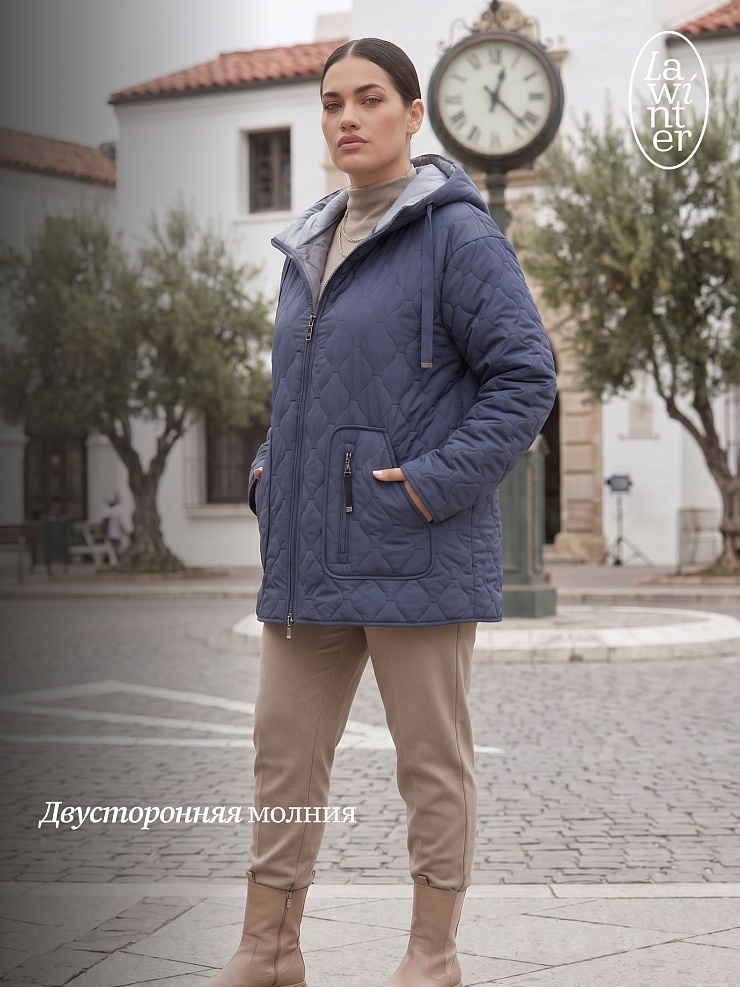 Куртка женская демисезонная LAWINTER, джинсовая, модель 83594