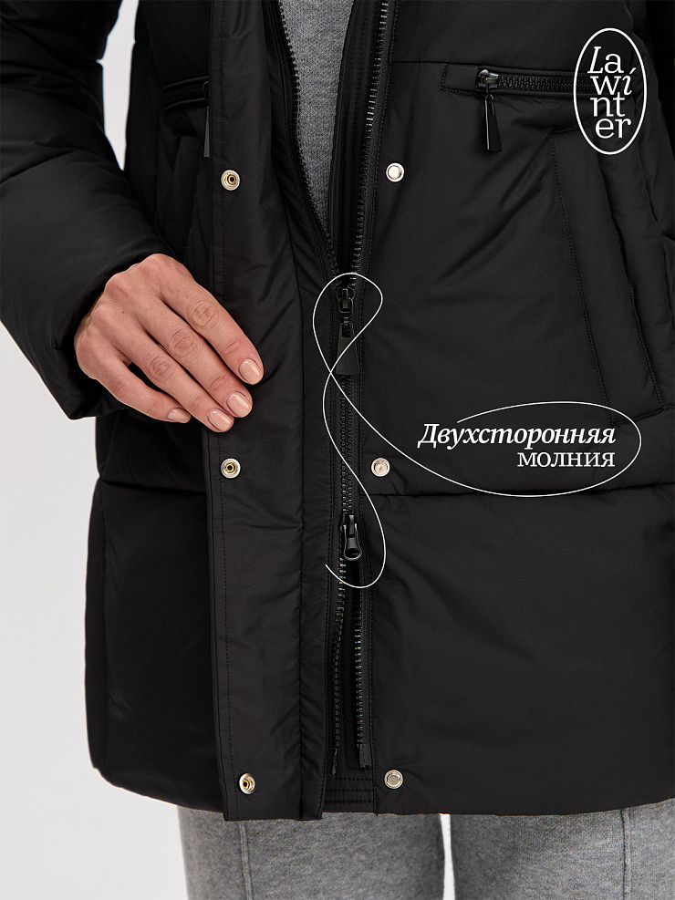 Куртка женская зимняя LAWINTER, черная, модель 85780