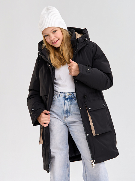 Куртка BRITT  модель 65346, цвет Черно-бежевый