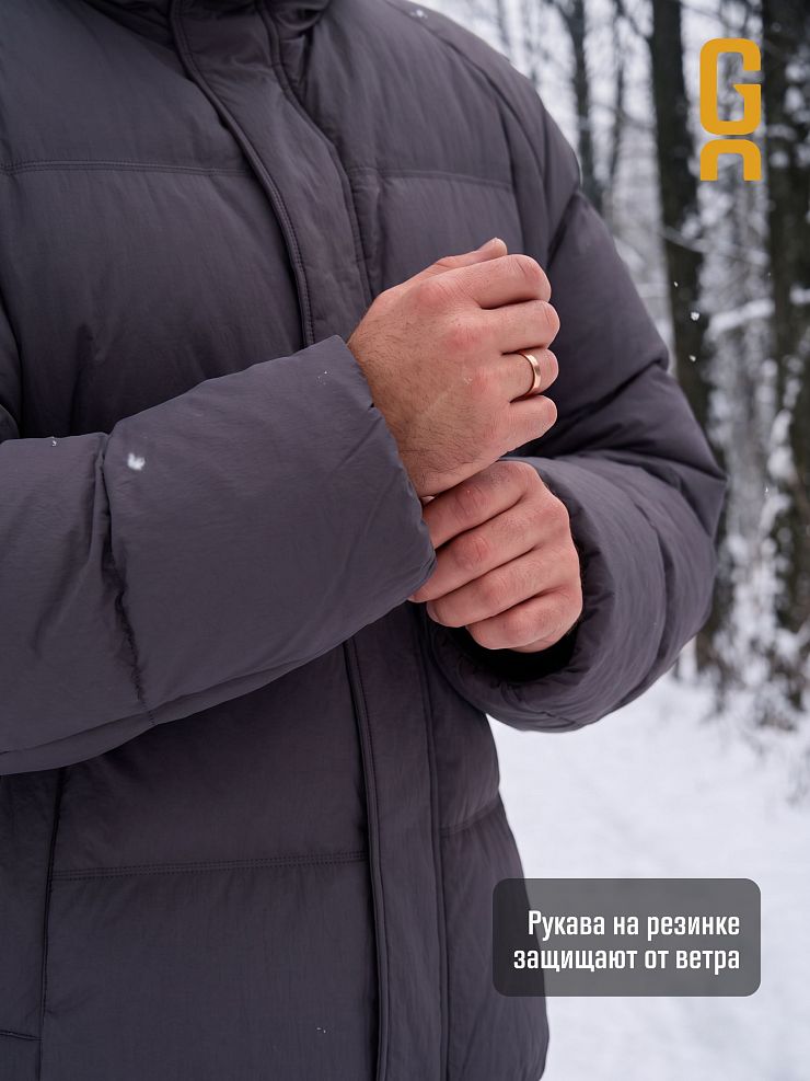 Куртка мужская зимняя GRIZMAN, темно-серая, модель 76518