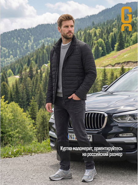 Куртка мужская демисезонная GRIZMAN, черная, модель 70798