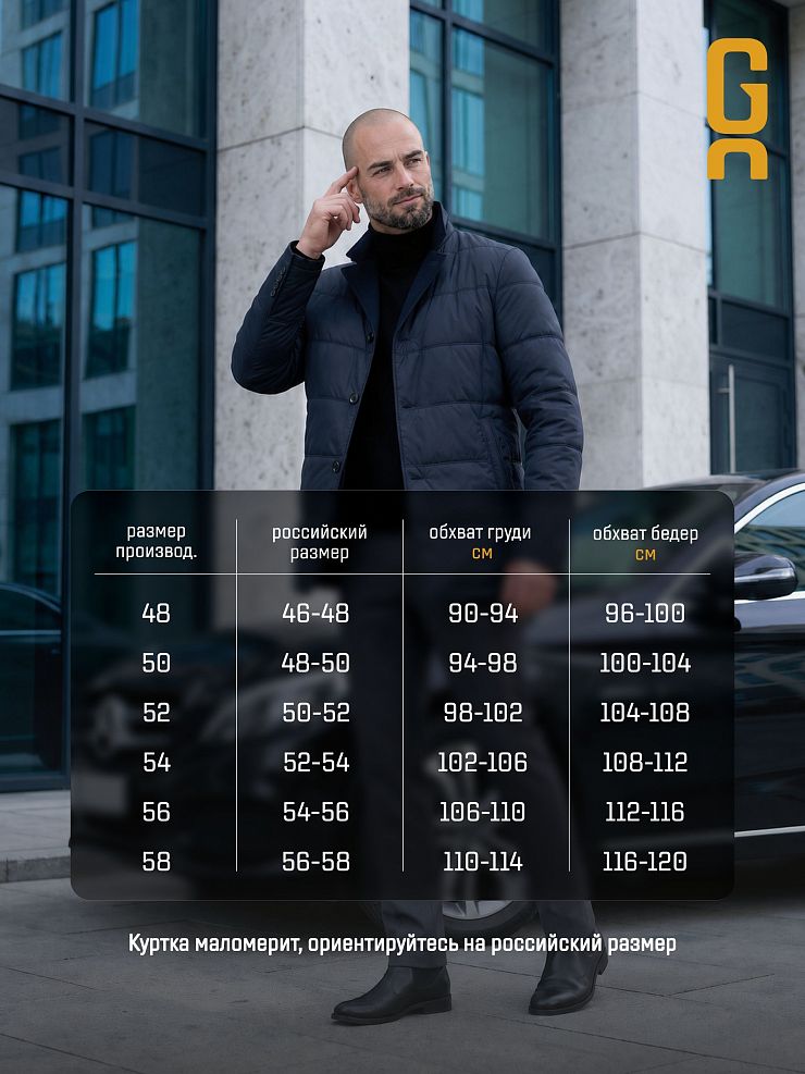 Куртка мужская демисезонная GRIZMAN, темно-синяя, модель 71822