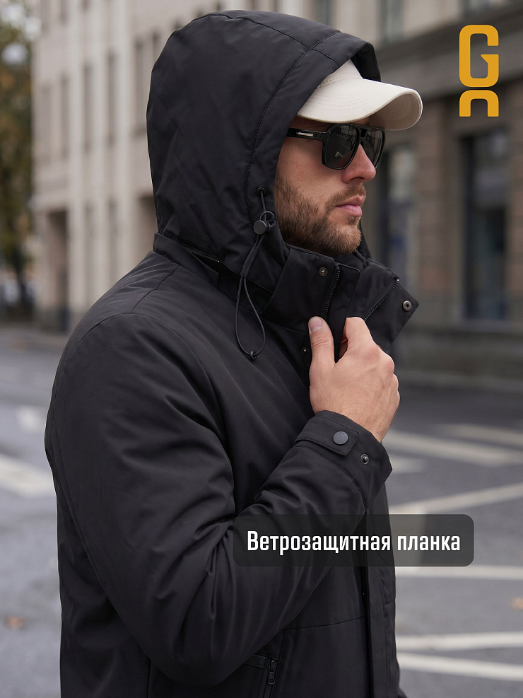 Куртка мужская демисезонная GRIZMAN, черная, модель 73529