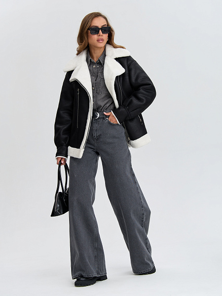 Дубленка LAWINTER  модель 35204, цвет Черный