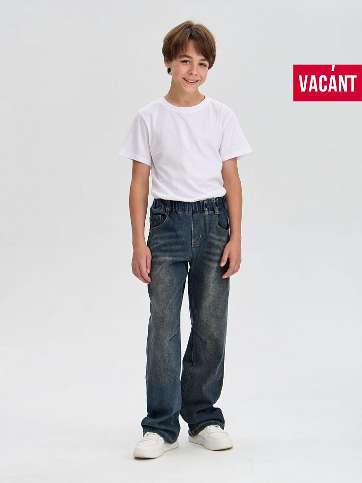 Джинсы для мальчика демисезонные VACANT, синие, модель 105719
