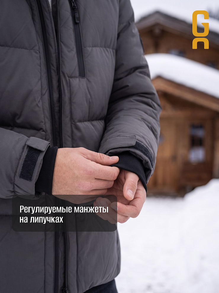 Пуховик мужской зимний GRIZMAN, темно-серый, модель 73490