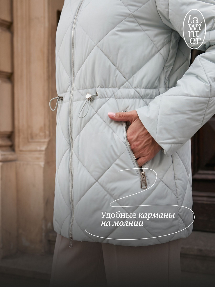 Куртка женская демисезонная LAWINTER, светло-голубая, модель 86687