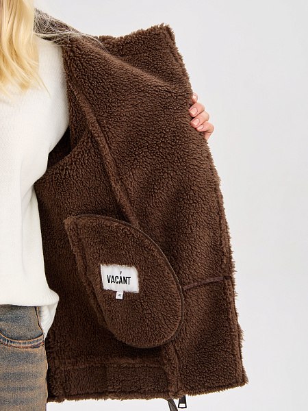 Дубленка VACANT  модель 34502, цвет Коричневый